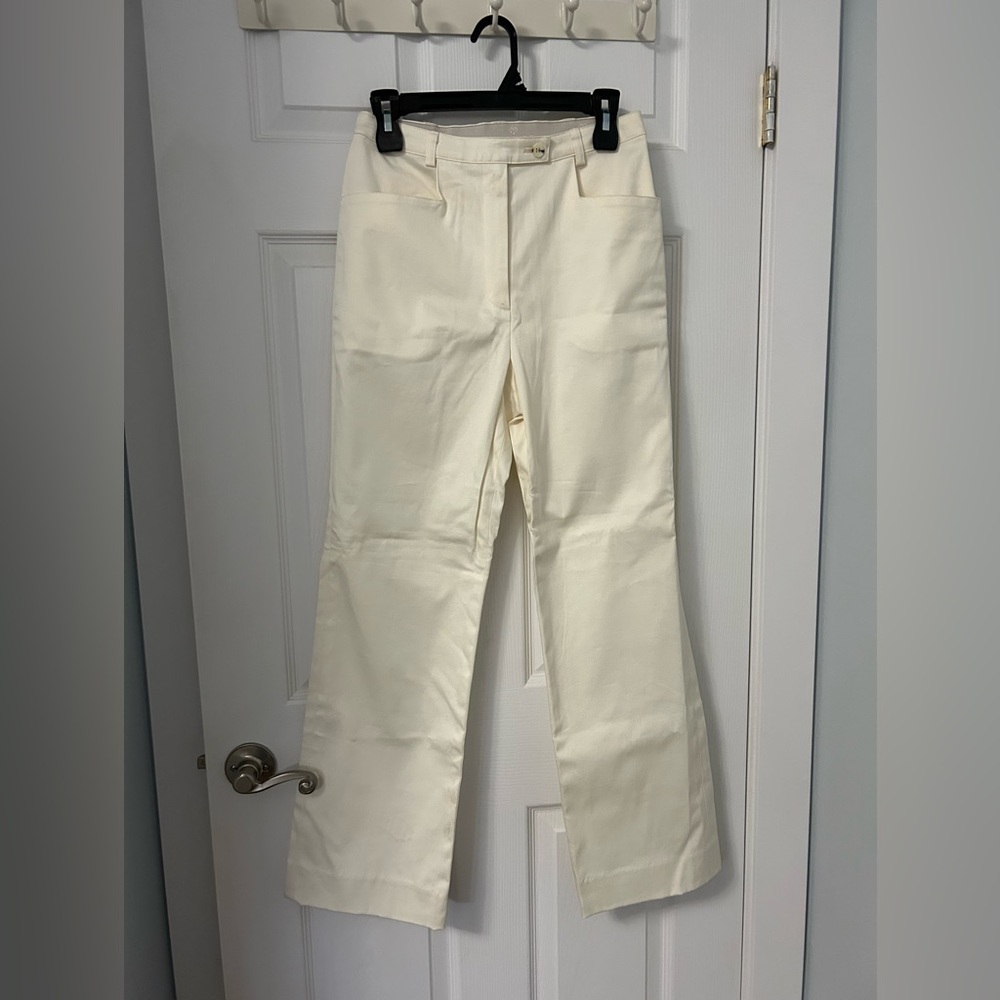 Chic Cream Boot Cut Pants